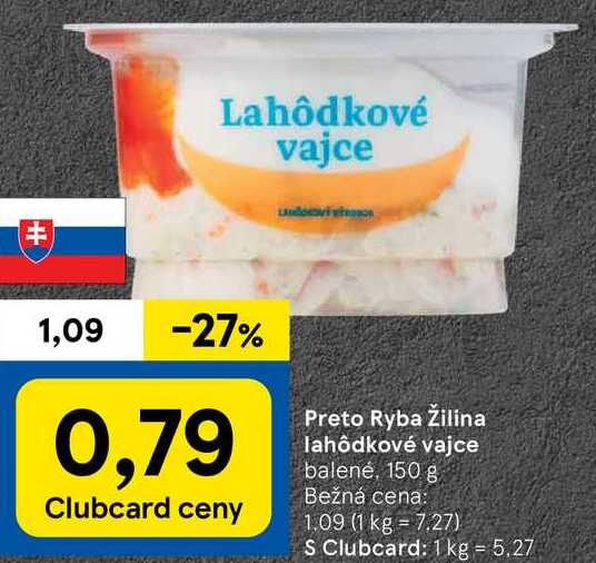 Preto Ryba Žilina lahôdkové vajce, 150 g