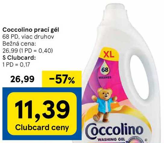 Coccolino prací gél, 68 PD