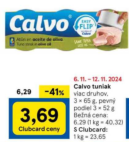 Calvo tuniak, 3x 65 g