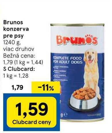 Brunos konzerva pre psy, 1240 g