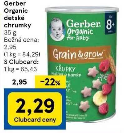 Gerber Organic detské chrumky, 35 g