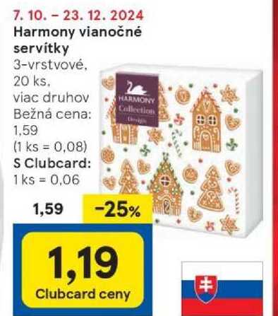 Harmony vianočné servítky, 20 ks