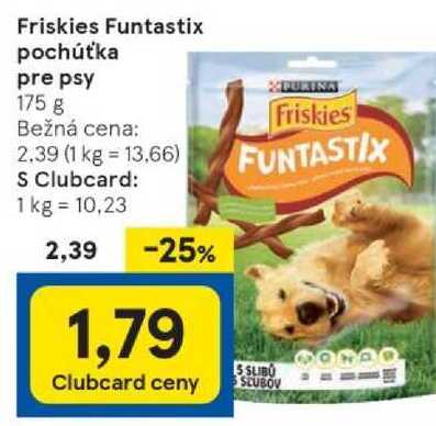 Friskies Funtastix pochúťka pre psy, 175 g 