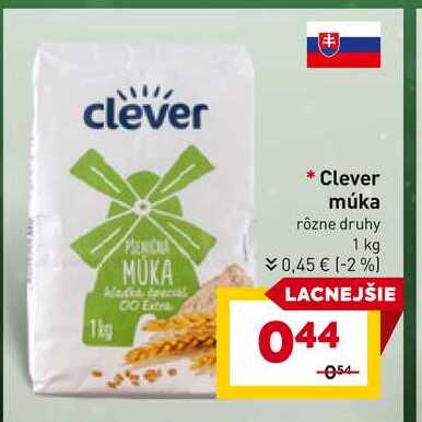 Clever múka rôzne druhy 1 kg