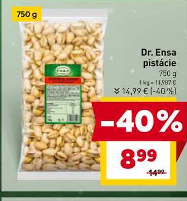 Dr. Ensa pistácie 750 g 