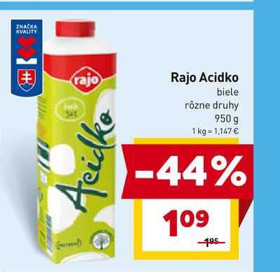 Rajo Acidko biele 950ml