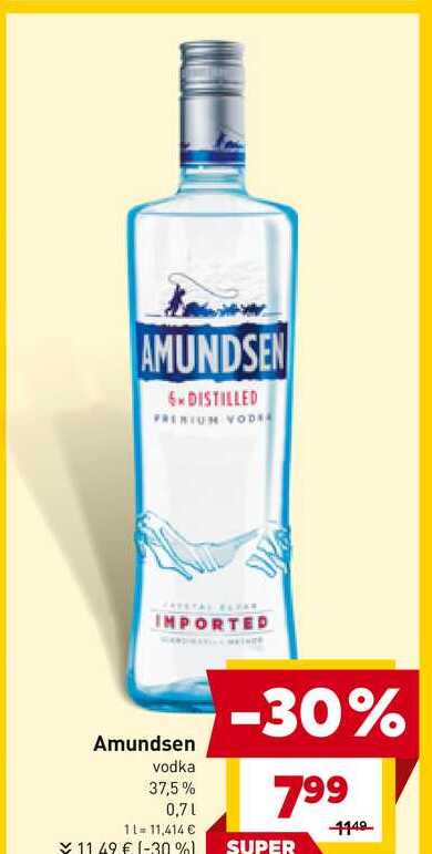 Amundsen vodka 37,5% 0,7l v akcii