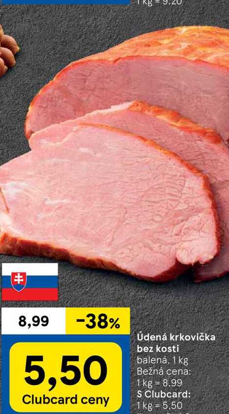 Údená krkovička bez kosti balená, 1 kg