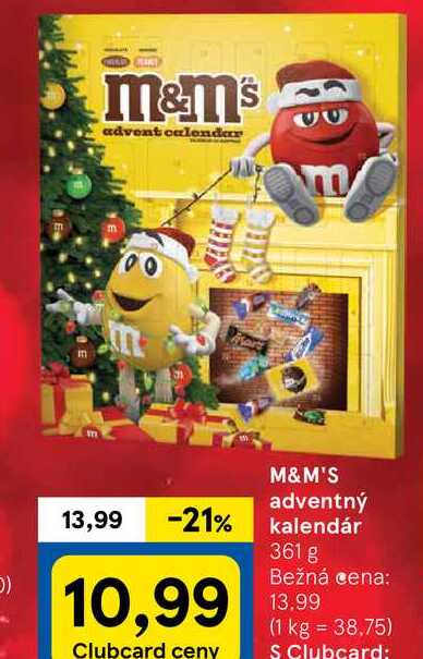 M&M'S adventný kalendár 361 g 