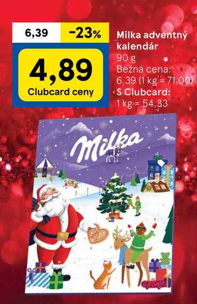 Milka adventný kalendár 90 g