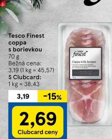 Tesco Finest coppa s borievkou 70 g