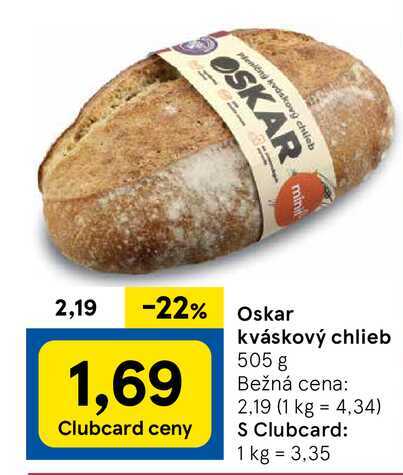 OSKAR kváskový chlieb 505 g v akcii