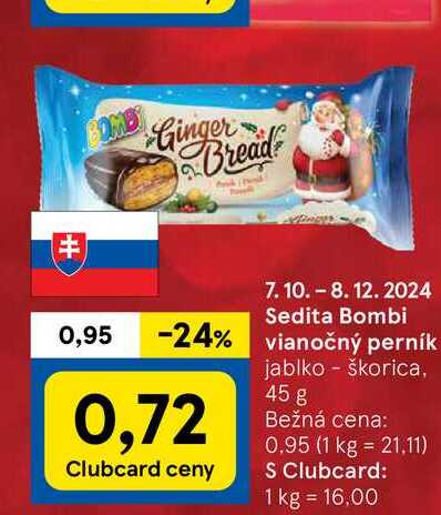 Sedita Bombi vianočný perník 45 g 