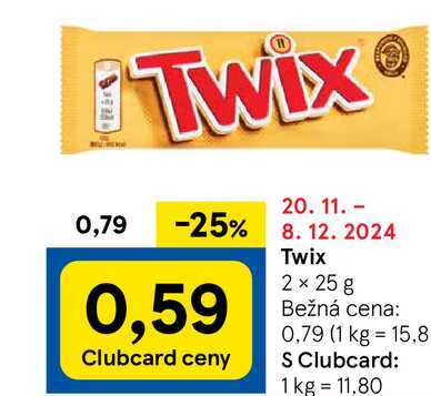 Twix 2 x 25 g