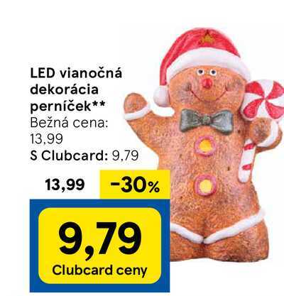 LED vianočná dekorácia perníček