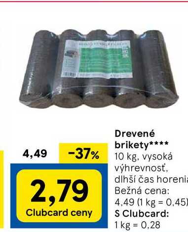 Drevené brikety 10 kg