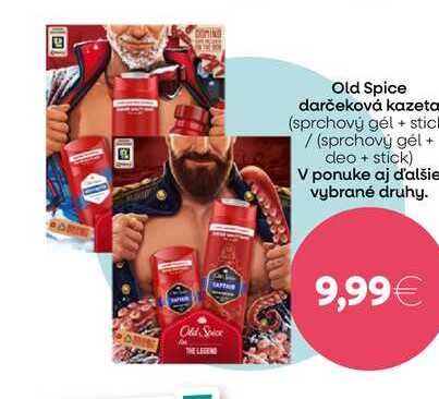 Old Spice darčeková kazeta (sprchový gél + stick / (sprchový gél + deo + stick) 