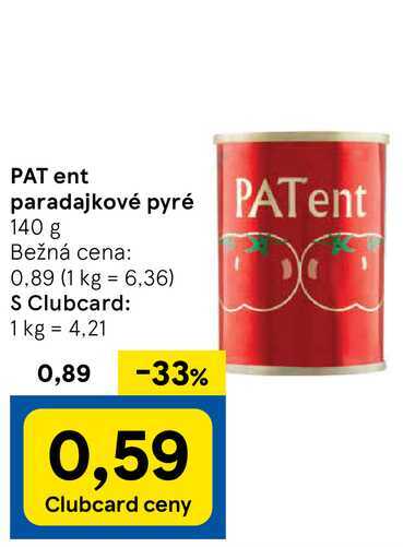 PAT ent paradajkové pyré 140 g