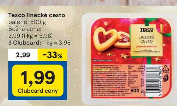 Tesco linecké cesto balené, 500 g