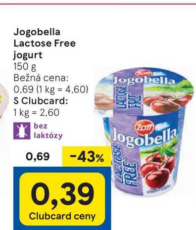 Jogobella Lactose Free jogurt 150 g 