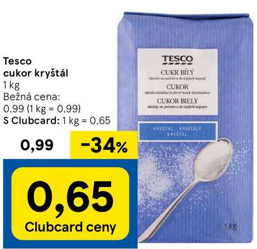 Tesco cukor kryštál, 1 kg 