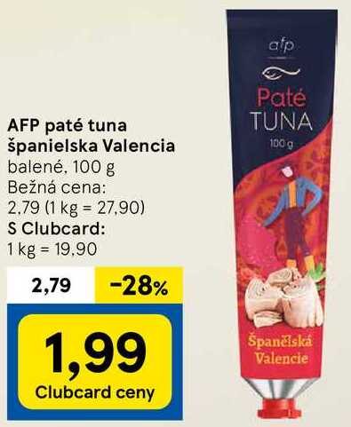 AFP paté tuna španielska Valencia, 100 g 