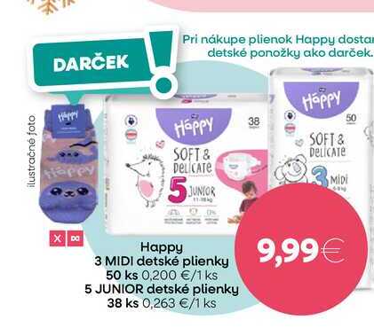 Happy detské plienky 50 ks 