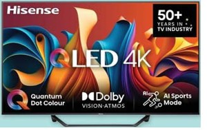 4K Ultra HD Smart QLED TV HISENSE 43A7NQ