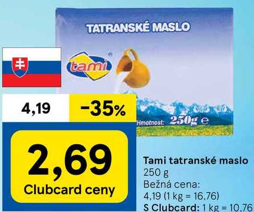 Tami tatranské maslo, 250 g 