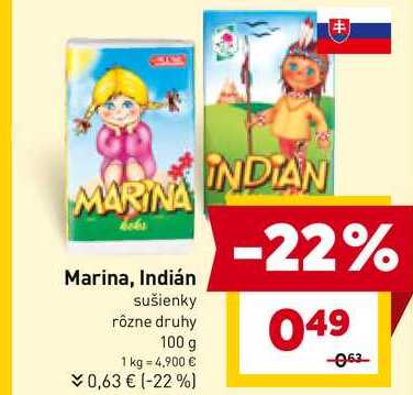 Marina, Indián sušienky rôzne druhy 100 g