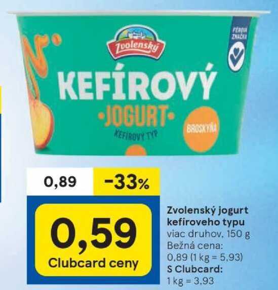 Zvolenský jogurt kefiroveho typu, 150 g