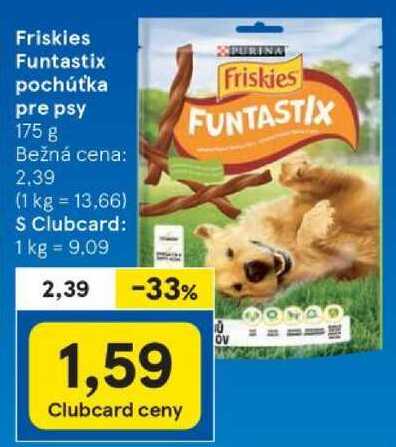 Friskies Funtastix pochúťka pre psy, 175 g