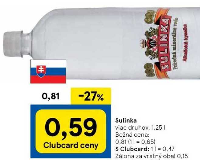 Sulinka, 1,25 l