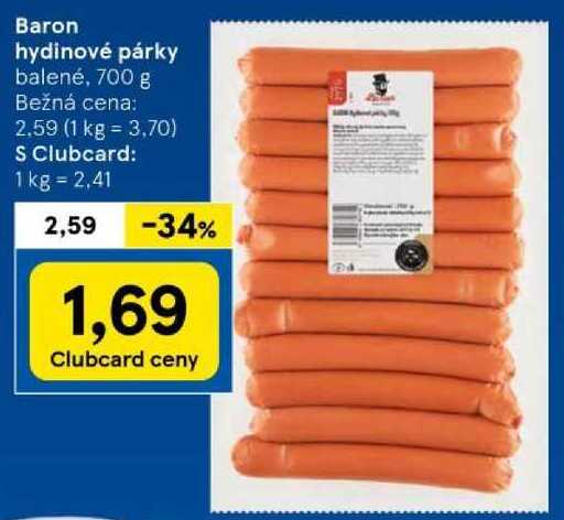 Baron hydinové párky, 700 g