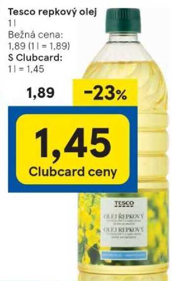 Tesco repkový olej, 1 l