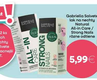 Gabriella Salvete lak na nechty Natural All-in Care/ Strong Nails rôzne odtiene 