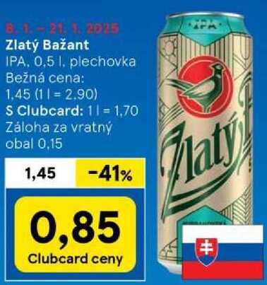 Zlatý Bažant IPA, 0,5 l