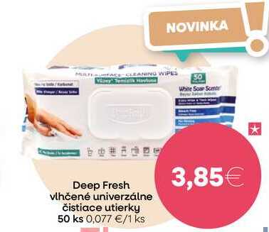 Deep Fresh vlhčené univerzálne čistiace utierky 50 ks 