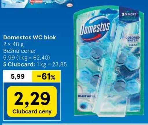 Domestos WC blok, 2x 48 g