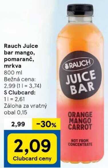 Rauch Juice bar mango, pomaranč, mrkva, 800 ml 