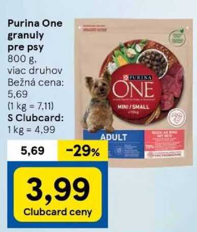 Purina One granuly pre psy, 800 g