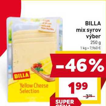 BILLA mix syrov výber 250 g 