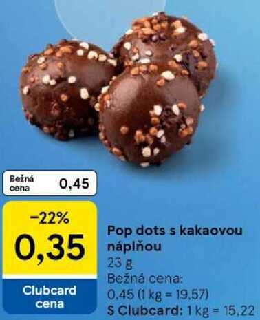 Pop dots s kakaovou náplňou, 23 g