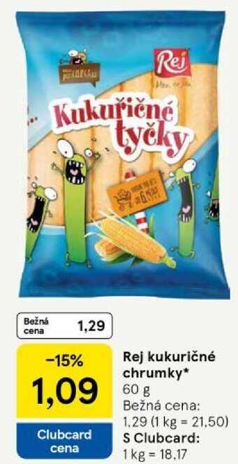 Rej kukuričné chrumky, 60 g 