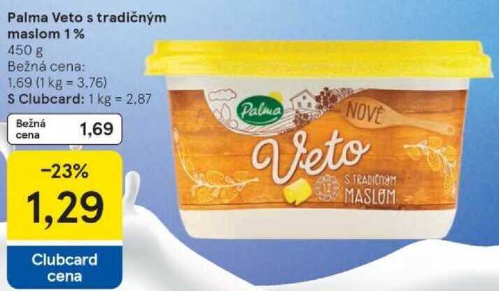 Palma Veto s tradičným maslom 1%, 450 g 