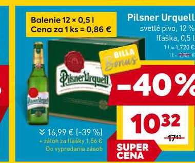 Pilsner Urquell 12x500 ml