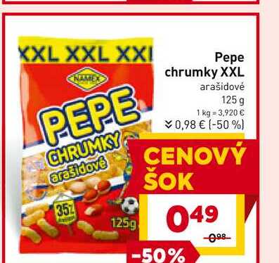 Pepe chrumky XXL arašidové 125 g