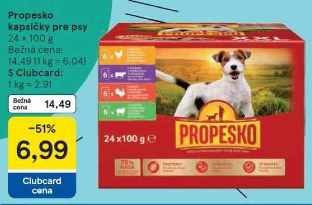 Propesko kapsičky pre psy, 24x 100 g 