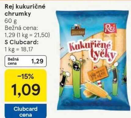  Rej kukuričné chrumky, 60 g