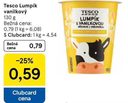 Tesco Lumpík vanilkový, 130 g 